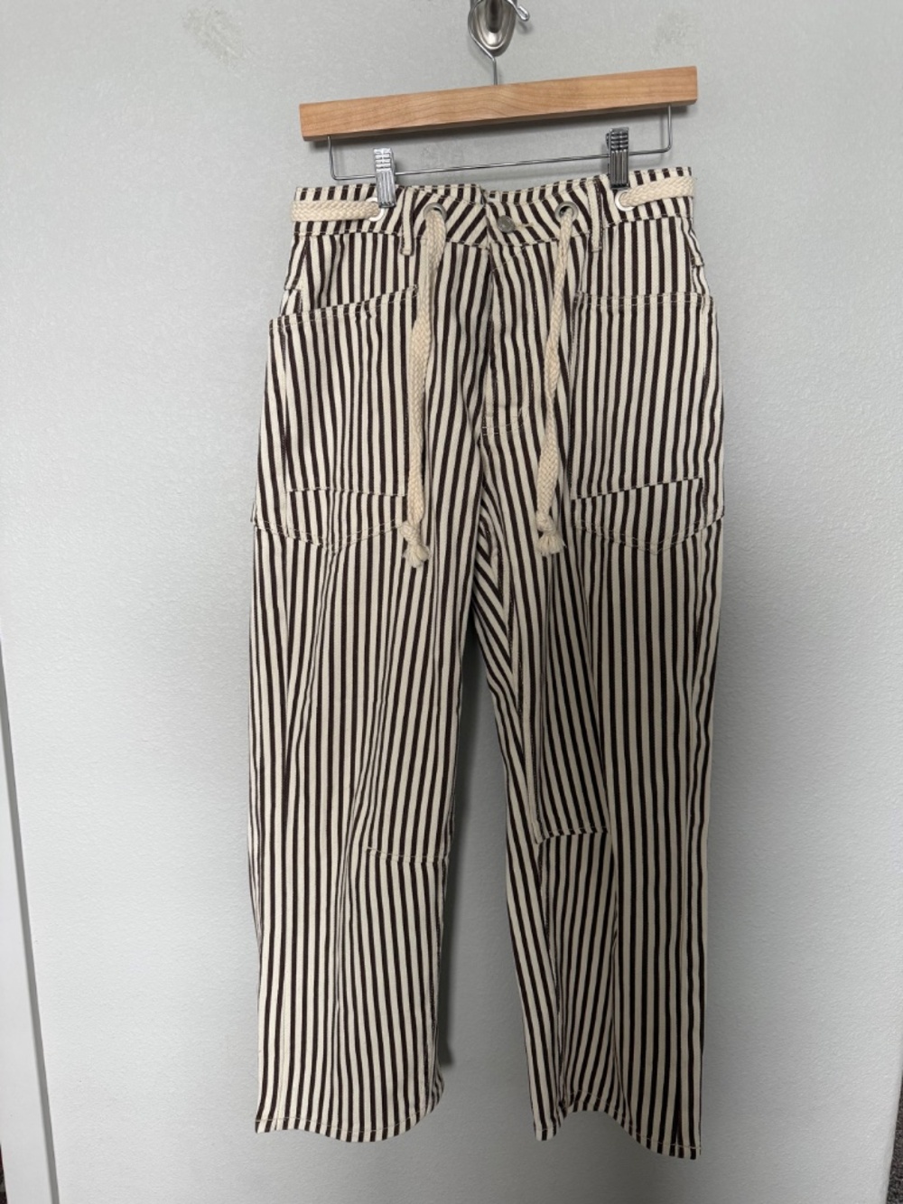 Bohme Jocelyn Barrel Jeans in Brown Stripe (Small) - Picture 7 of 7